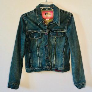 Distressed Embroider Vintage Inspired Denim Jacket